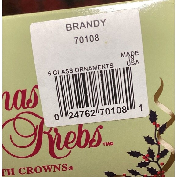 Christmas By Krebs Designer Glass Bulb Ornaments Brandy Red 6 Bulbs In Box - Picture 4 of 9